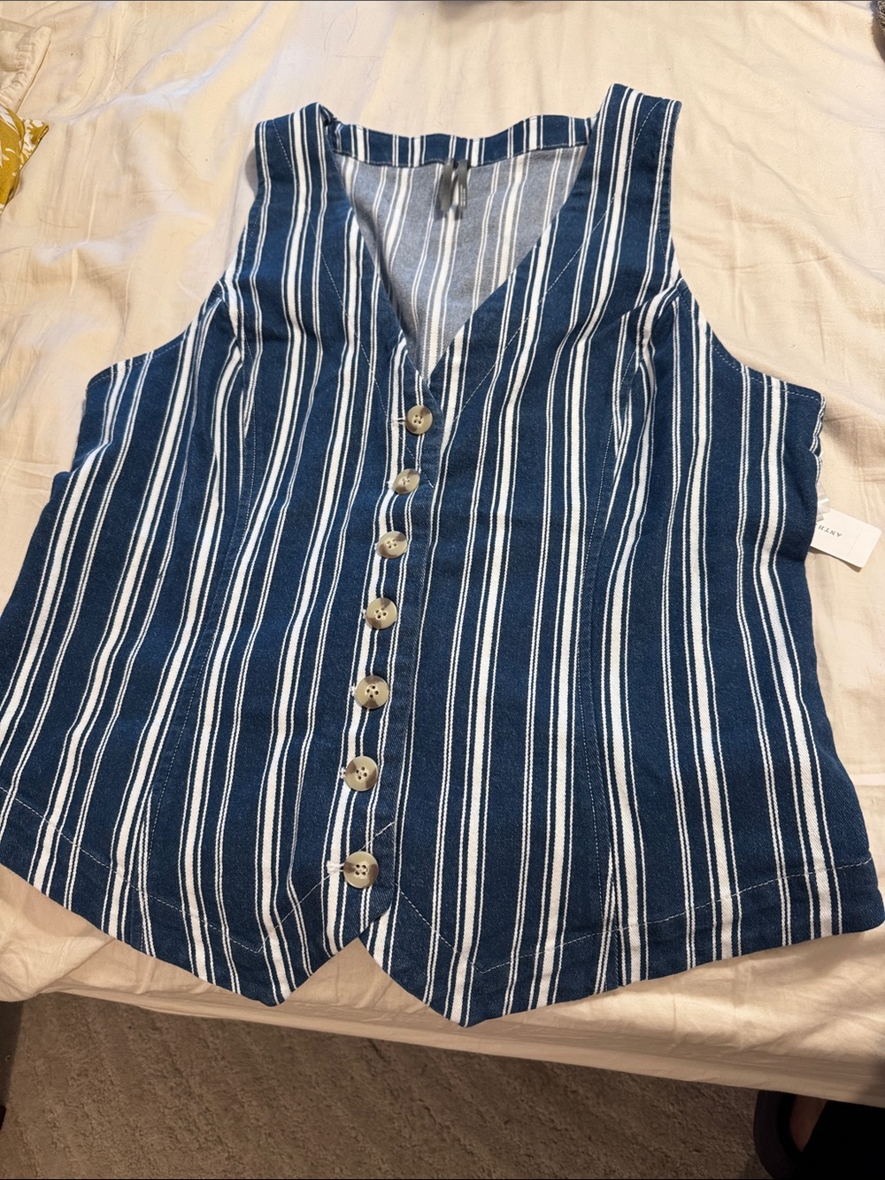 ✨ Anthropologie Halsey Slim Button-Front Vest Sz XL - Picture 5 of 7